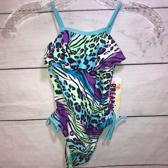 NEW Breaking Waves Leopard Wave 1 Piece Swimsuit 4 - Picture 1 of 10